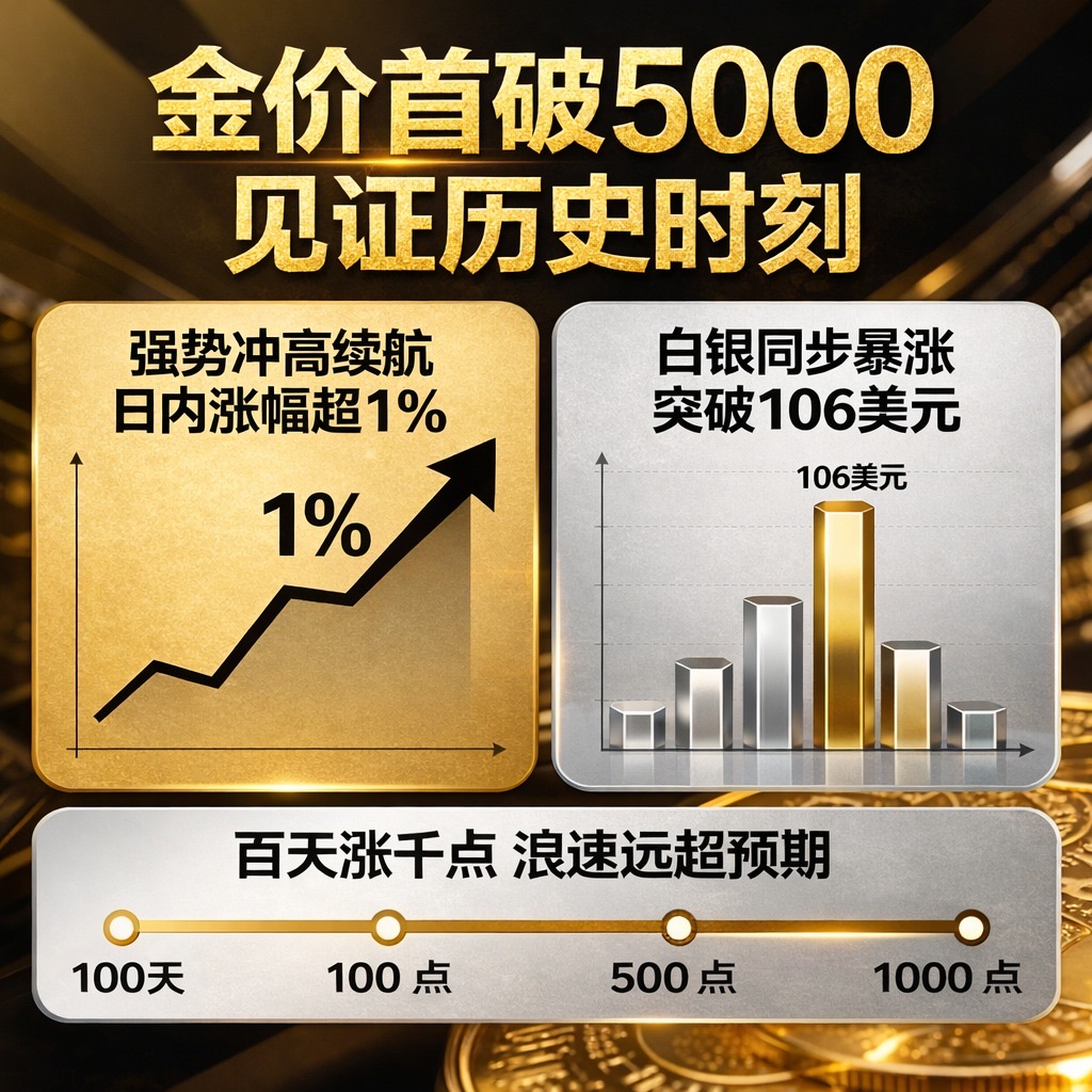 📈 头条速递:见证历史!金价首破5000美元大关